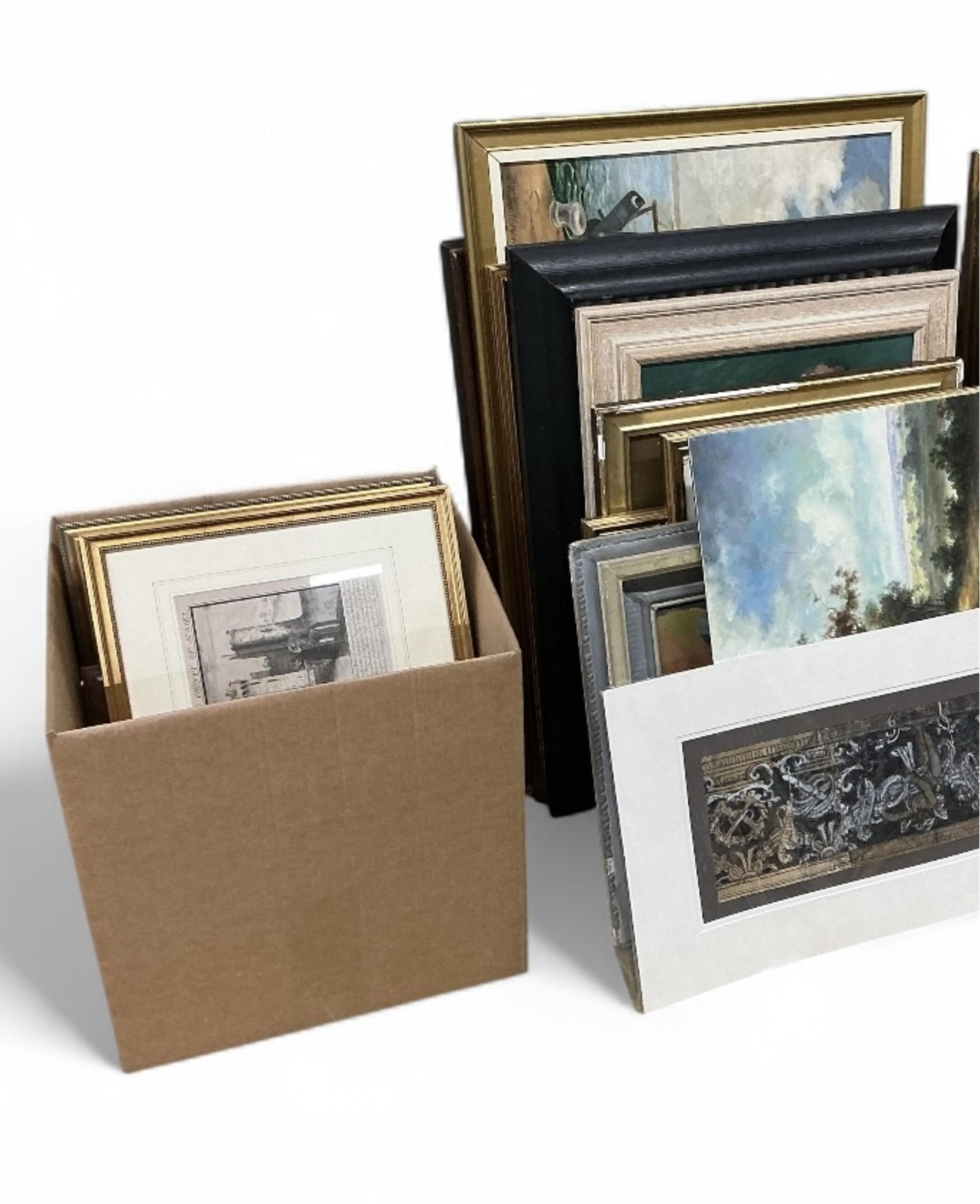 A quantity of prints, watercolours and oils